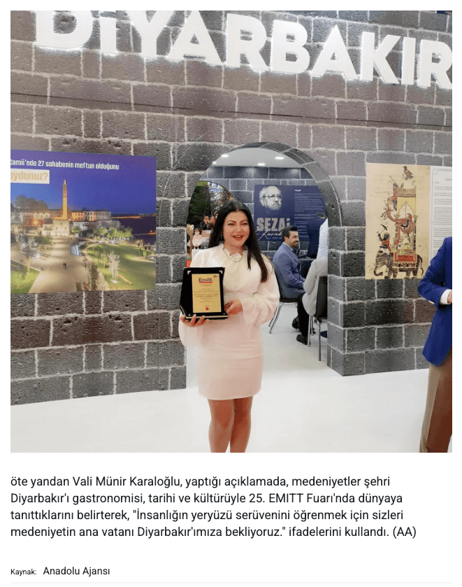 Diyarbakır, EMITT fuarında ödül aldı görsel 3